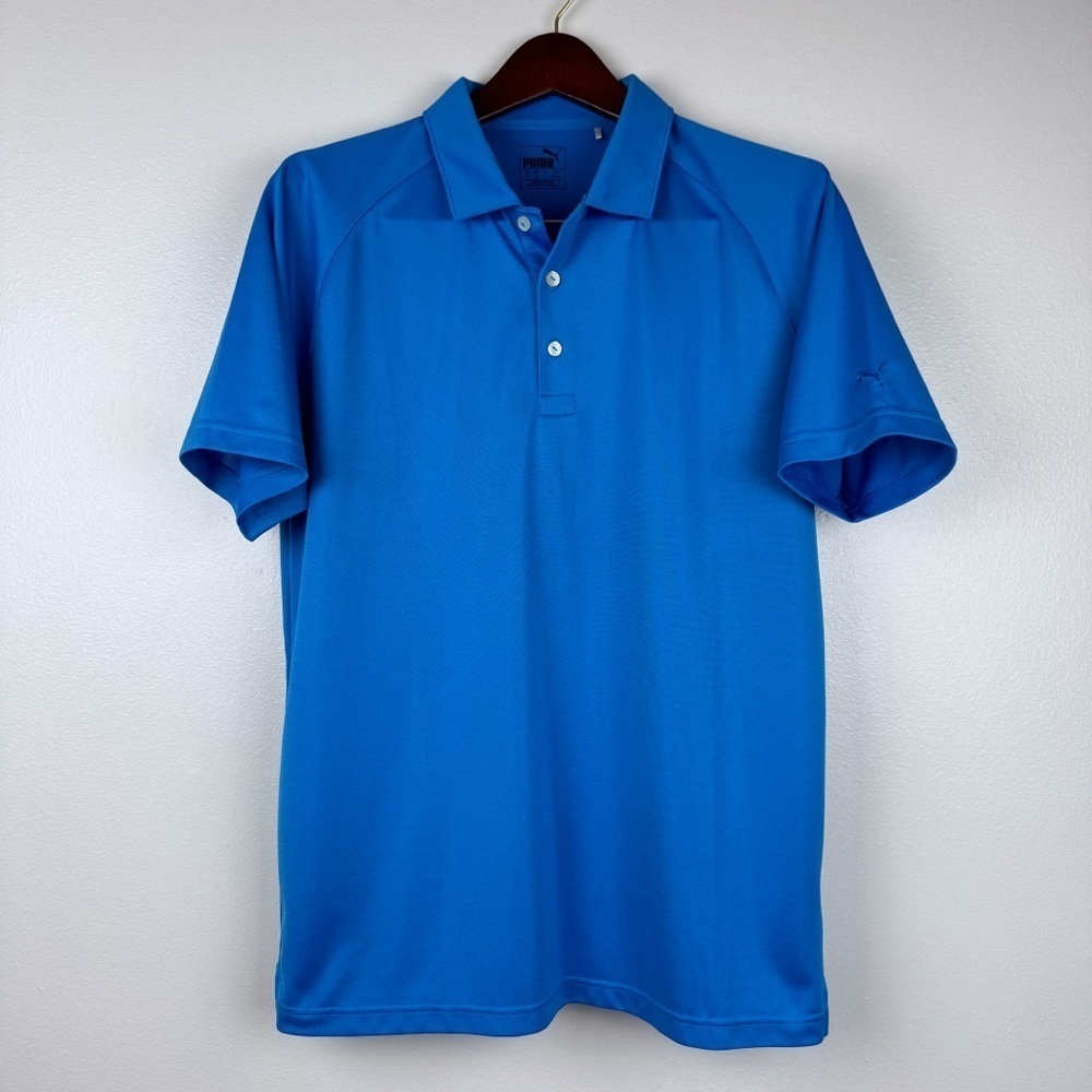 Puma Men's Golf Short Sleeve Performance Polo Shirt Blue Size L
